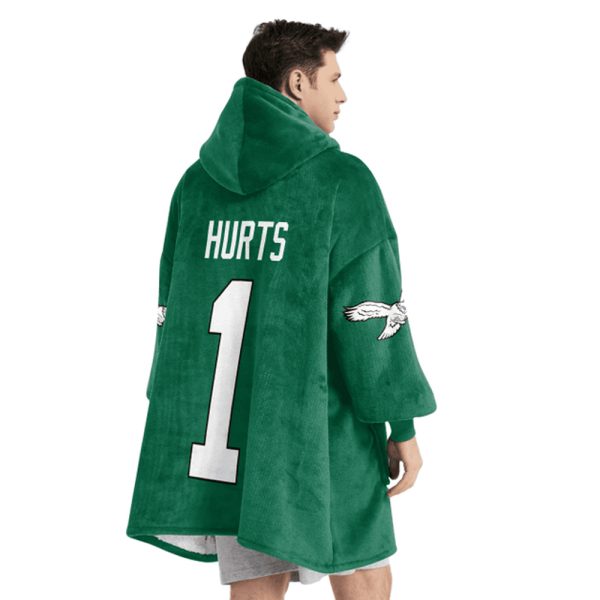 1 Eagles Football Unisex Blanket Hoodie