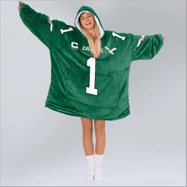 1 Eagles Football Unisex Blanket Hoodie