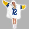 12 Los Angeles R Football Unisex Blanket Hoodie