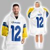 12 Los Angeles R Football Unisex Blanket Hoodie