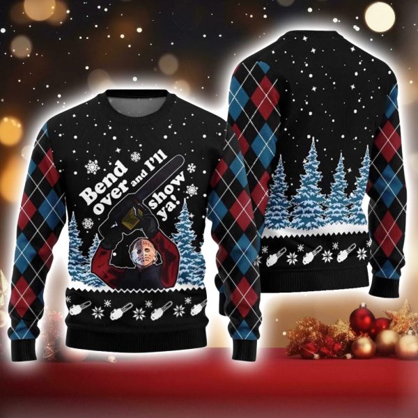 2025 Bend Over and Ill Show Ya Ugly Christmas Sweater