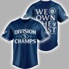 2025 Mariners AL West Division Champions We Own The West Jersey
