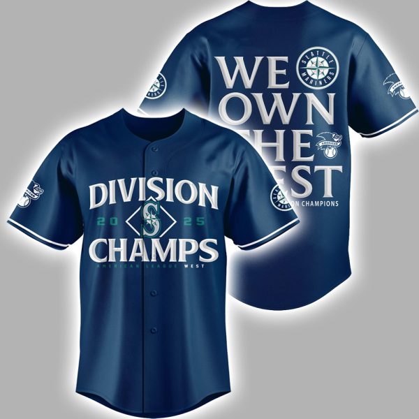 2025 Mariners AL West Division Champions We Own The West Jersey