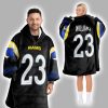 23 Los Angeles R Football Unisex Blanket Hoodie