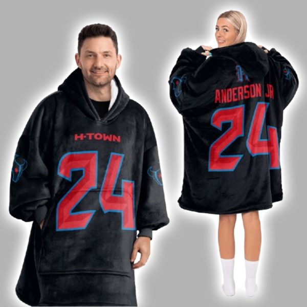 24 Houston Football Unisex Blanket Hoodie