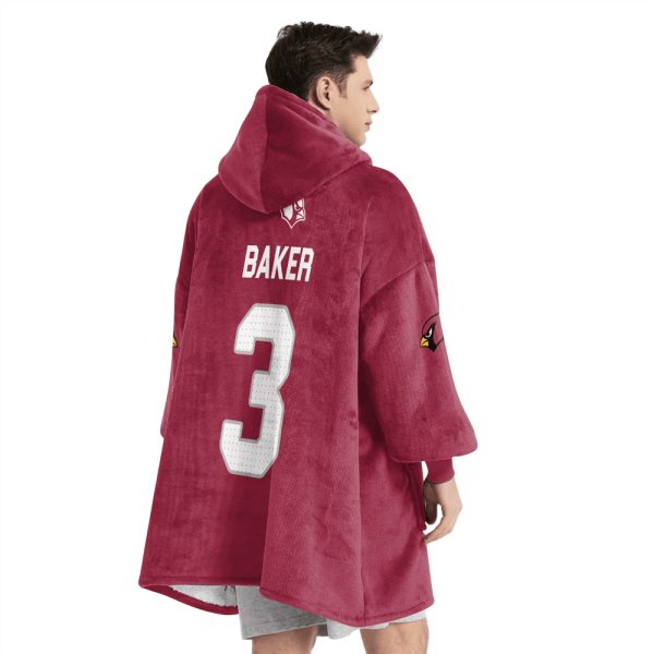 3 Cardinals Football Unisex Blanket Hoodie