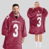 3 Cardinals Football Unisex Blanket Hoodie