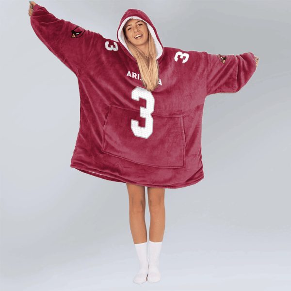 3 Cardinals Football Unisex Blanket Hoodie