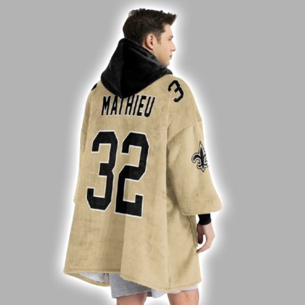 32 New Orleans Football Unisex Blanket Hoodie