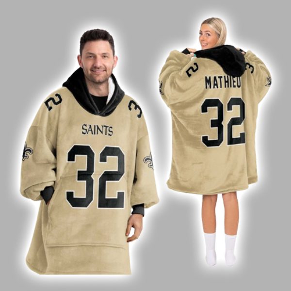 32 New Orleans Football Unisex Blanket Hoodie