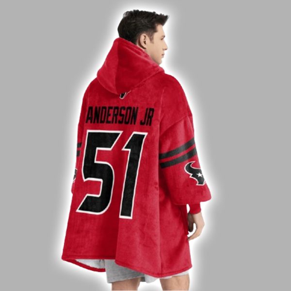 51 Texans Football Unisex Blanket Hoodie