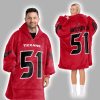 51 Texans Football Unisex Blanket Hoodie