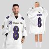 8 Ravens Football Unisex Blanket Hoodie