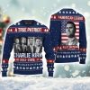A True Patriot Charlie Kirk 1993 2025 Ugly Christmas Sweater