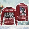 A True Patriot Charlie Kirk 1993 2025 Ugly Christmas Sweater