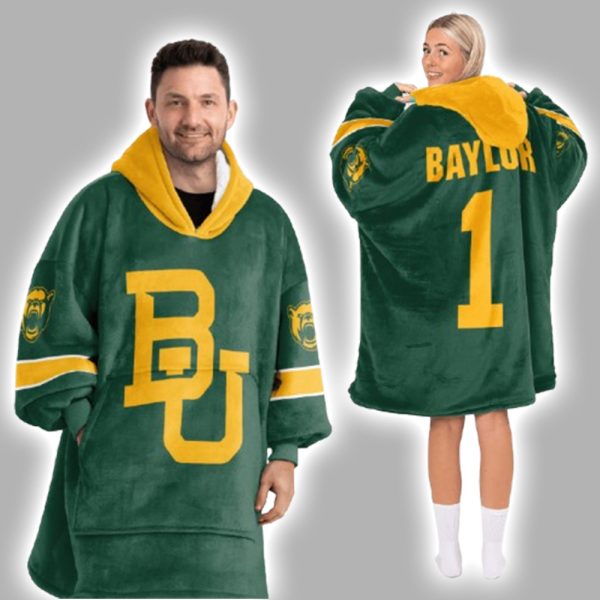 Baylor #1 Football Unisex Blanket Hoodie