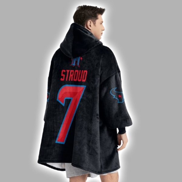 C.J.S 7 Captain Texans Football Unisex Blanket Hoodie