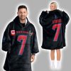 C.J.S 7 Captain Texans Football Unisex Blanket Hoodie