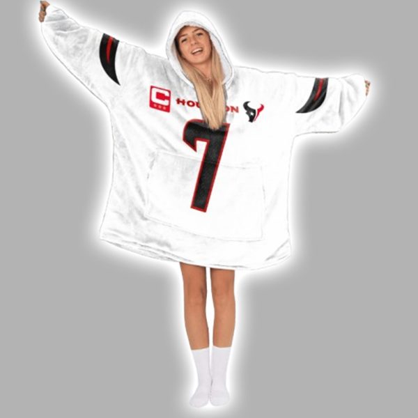C.J.S 7 Texans Football Unisex Blanket Hoodie