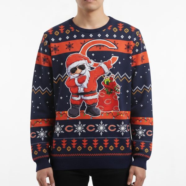 Chicago Bears Santa Claus 2025 Ugly Christmas Sweater
