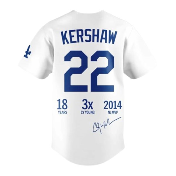 Clayton Kershaw Thanks For The Legendary Memories Jersey