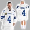 Cowboys Prescott 4 Football Unisex Blanket Hoodie