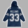 Cowboys Williams 33 Football Unisex Blanket Hoodie