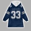 Cowboys Williams 33 Football Unisex Blanket Hoodie