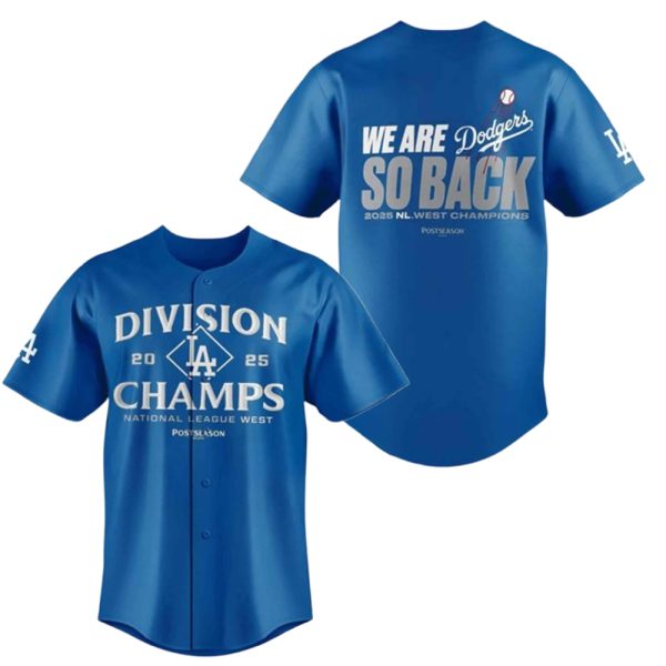 Dodgers 2025 NL West Division Champions Jersey