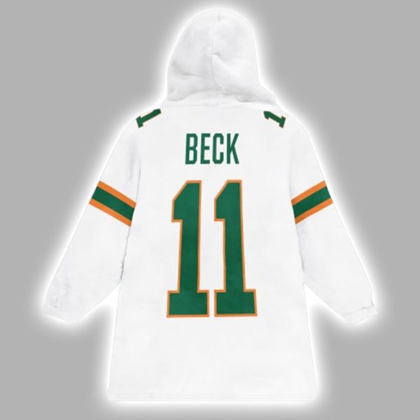 Dolphins John Beck 11 Football Unisex Blanket Hoodie
