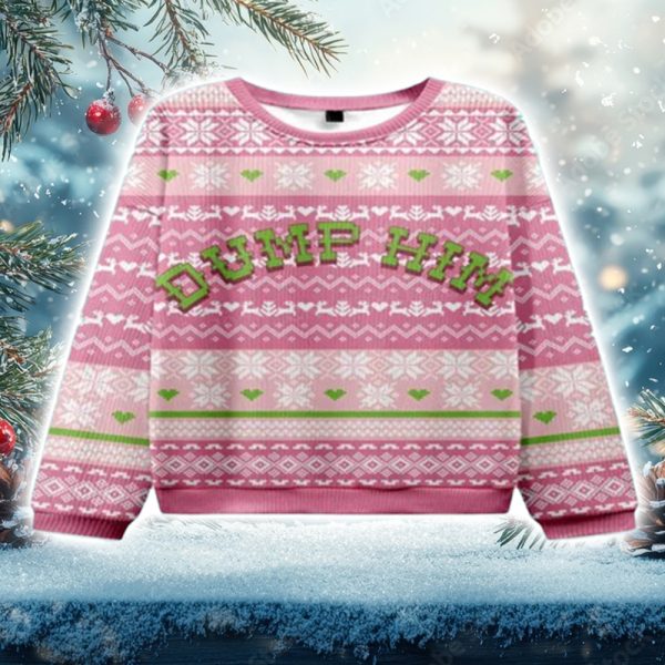 Dump Him Y2K Ugly Christmas Sweater