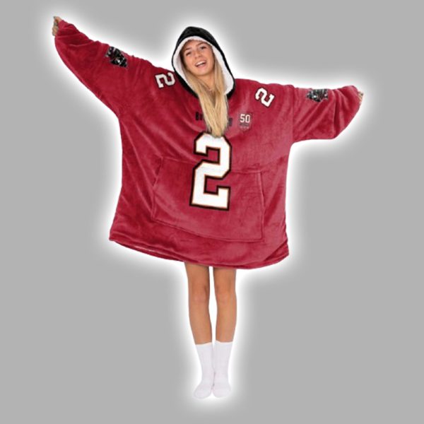 E 2 Tampa Bay Football Unisex Blanket Hoodie