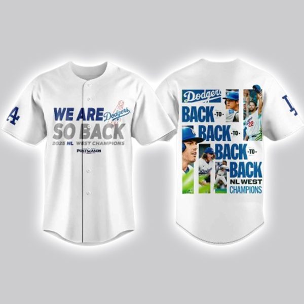 LA Dodgers 2025 NL West Division Champions Jersey
