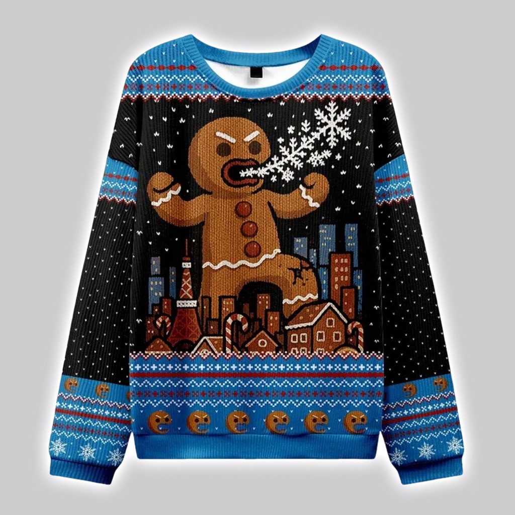 Gingerbread Monster Christmas Ugly Sweater
