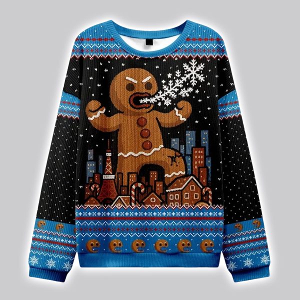 Gingerbread Monster Christmas Ugly Sweater