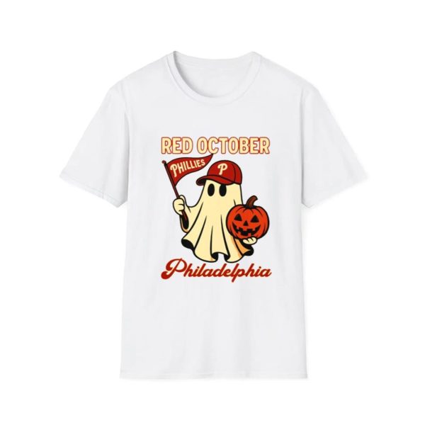 Halloween Ghost Phillies Red October T Shirt