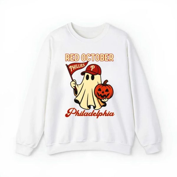 Halloween Ghost Phillies Red October T Shirt