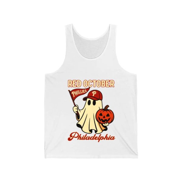 Halloween Ghost Phillies Red October T Shirt