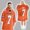 J.E 7 Broncos Football Unisex Blanket Hoodie