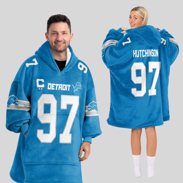 Lions Football 97 Unisex Blanket Hoodie