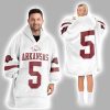 Razorbacks #5 Football Unisex Blanket Hoodie
