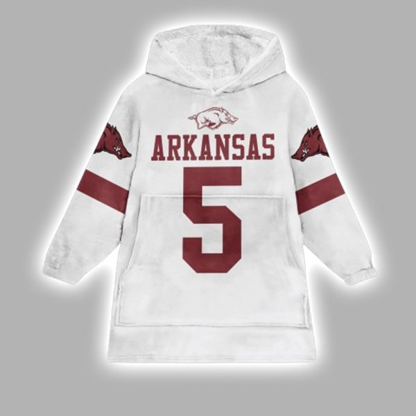 Razorbacks #5 Football Unisex Blanket Hoodie