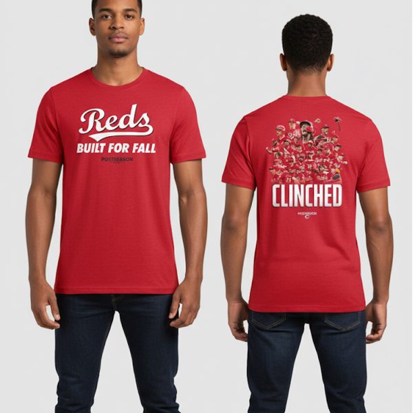 Reds 2025 October Baseball Built For Fall Shirt