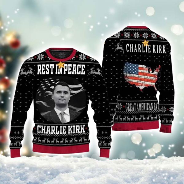 Rest In Peace Charlie Kirk Ugly Christmas Sweater