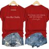 V Neck Retro Live Like I Love Jesus Love Liberty And Love America Print T Shirt