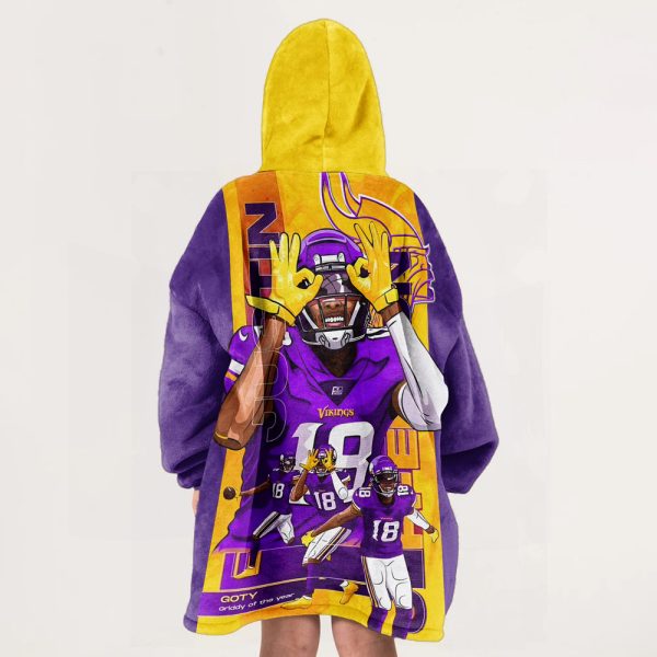 Vikings 18 Football Unisex Blanket Hoodie