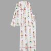 Women's Christmas Champagne Santa Bow Drink Satin Pajama Set