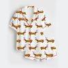 Women's Martini Weenie Dachshund Lover Satin Pajama Set