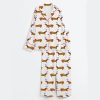 Women's Martini Weenie Dachshund Lover Satin Pajama Set