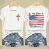 Women's Red White And Blueberries Print V Neck T shirt